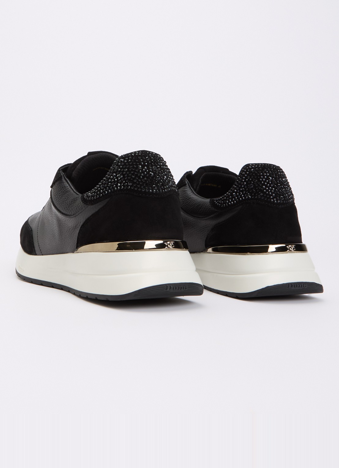 Dune London Emotion sneaker met suède details - achterkant 2 zwart