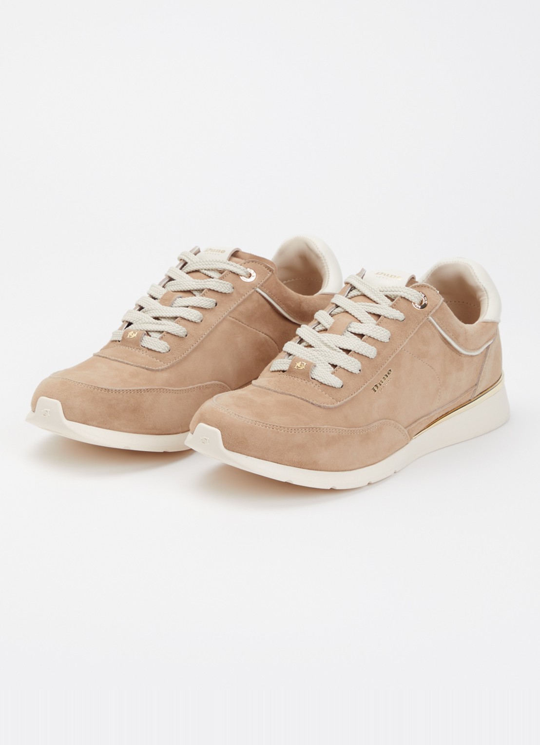Dune London Entitle sneaker van suède - detail beige