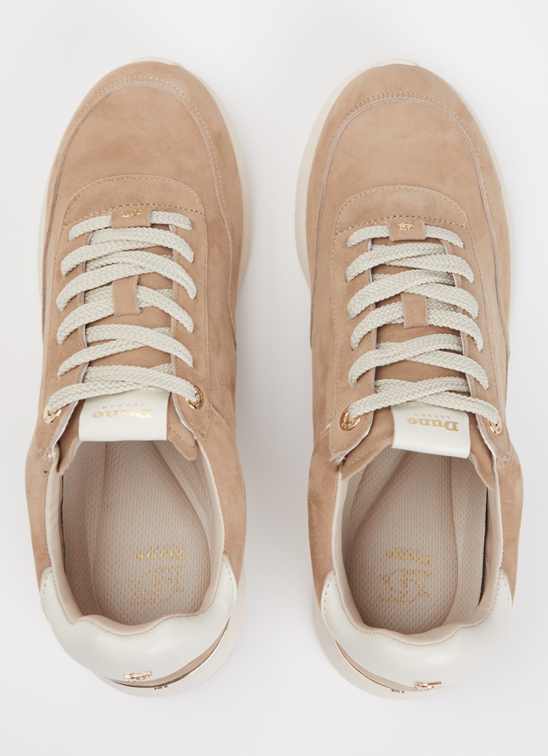 Dune London Entitle sneaker van suède - detail 2 beige