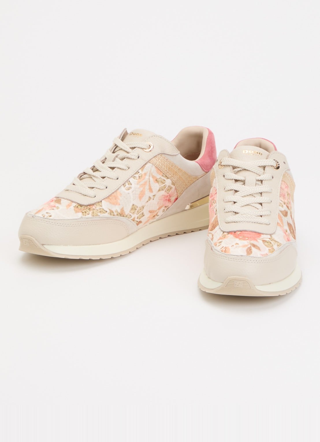 Dune London Esmara sneaker met bloemenprint - detail 3 creme