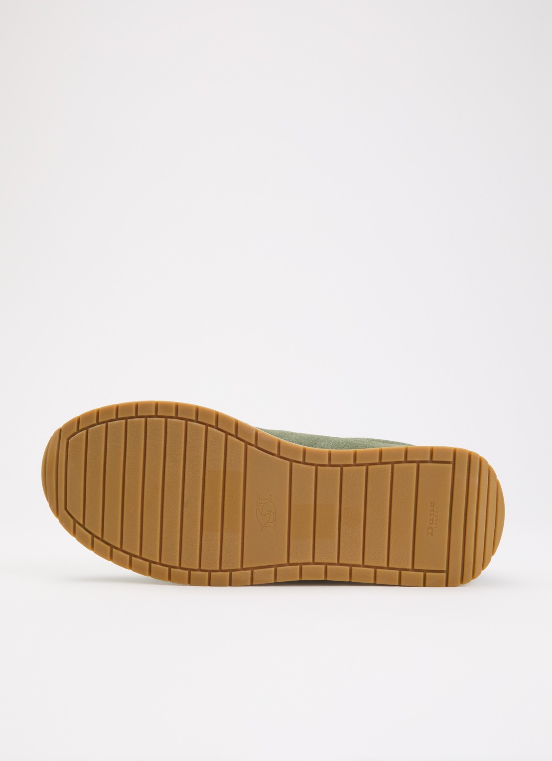 Dune London Ettah sneaker van leer met logo - detail 4 olijfgroen