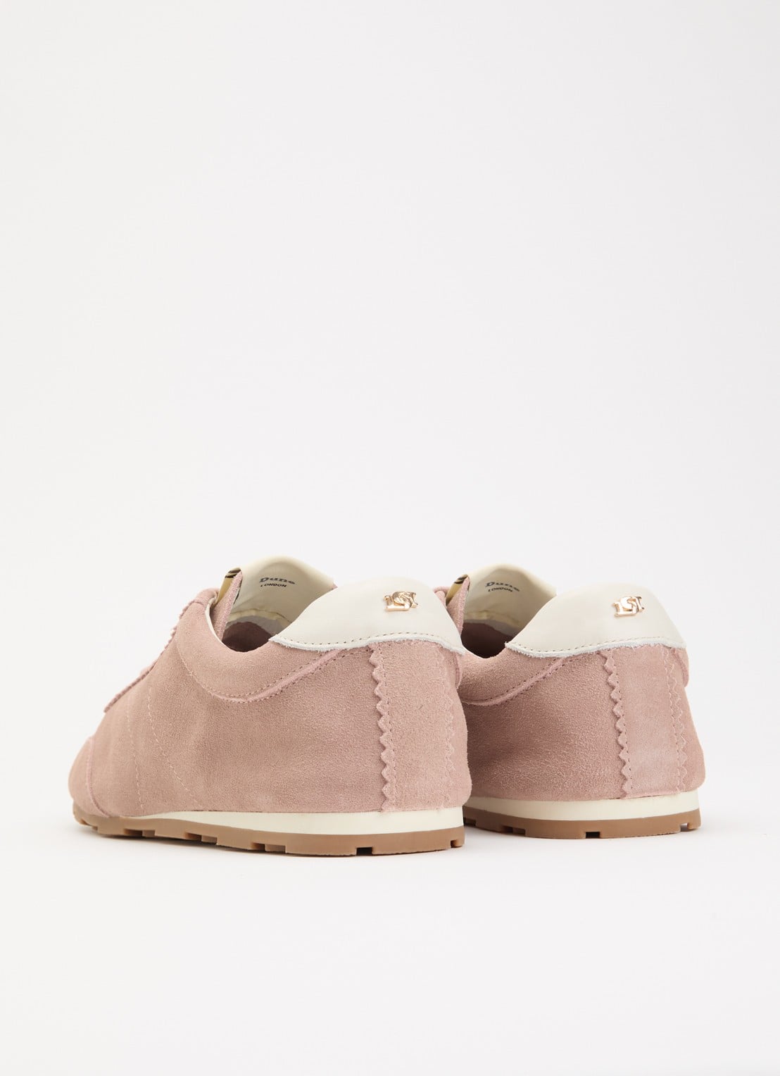 Dune London Evalinna sneaker van suède - achterkant 5 oudroze