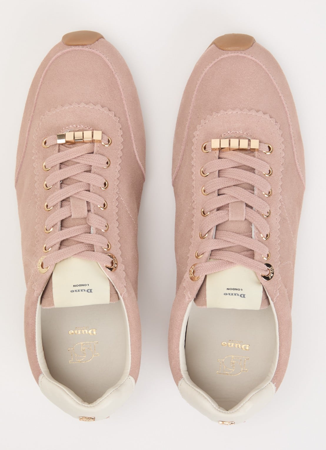 Dune London Evalinna sneaker van suède - detail 3 oudroze