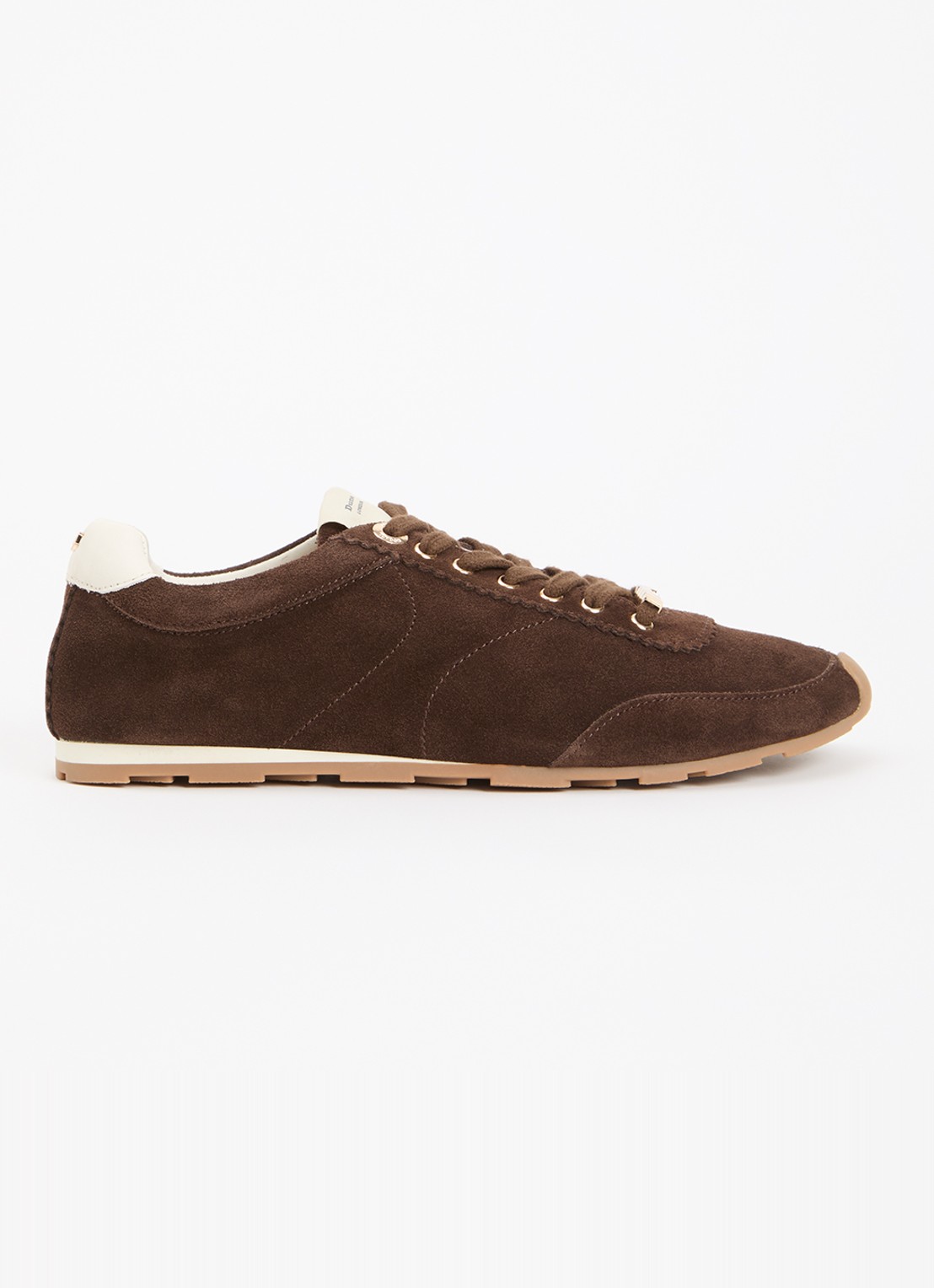 Dune London Evalinna sneaker van suède - voorkant 2 bruin