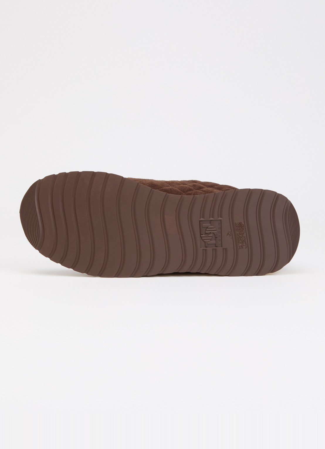 Dune London Evelie sneaker met quilt patroon - detail 3 donkerbruin