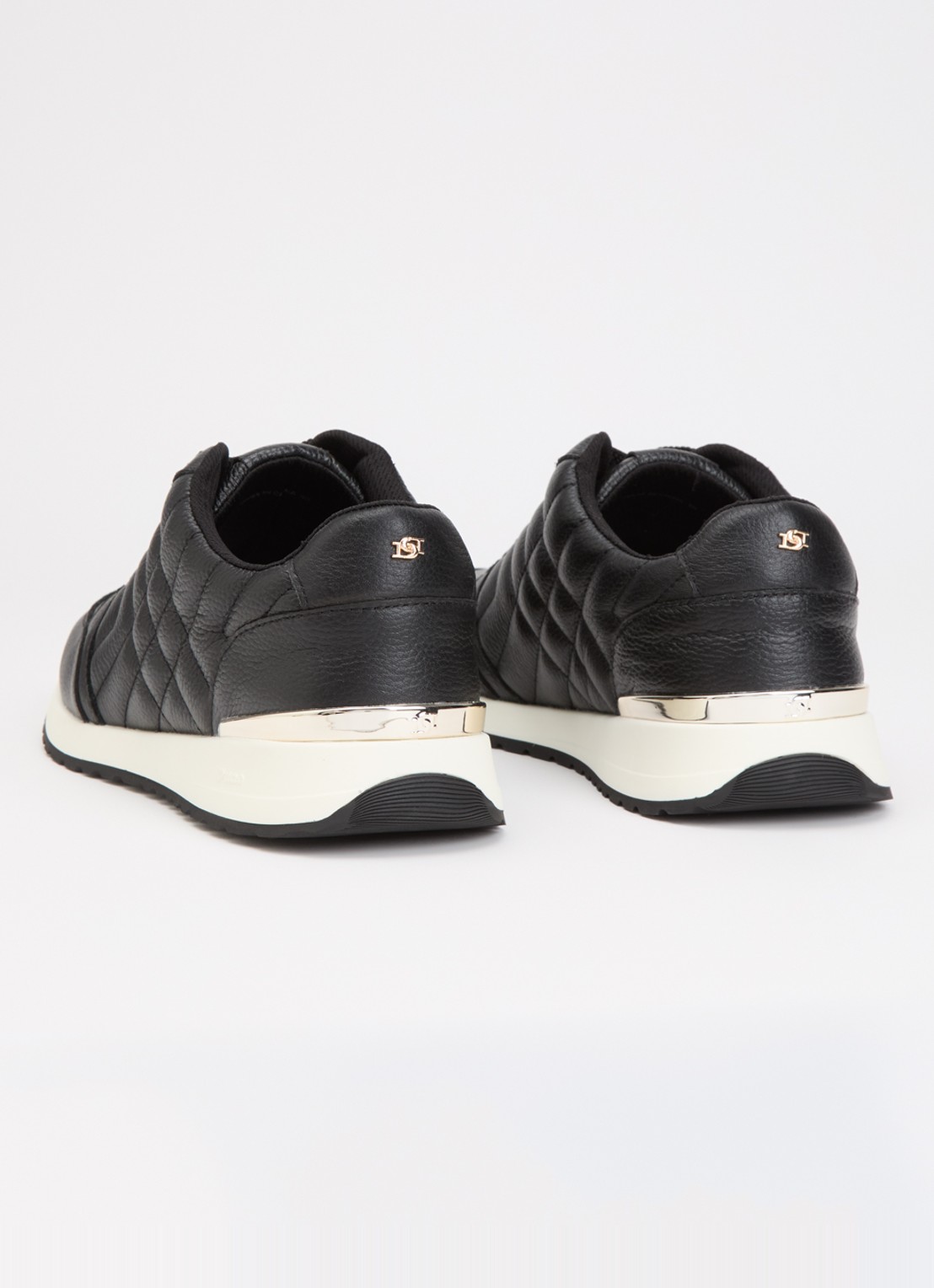 Dune London Evelie sneaker met quilt patroon - achterkant 4 zwart