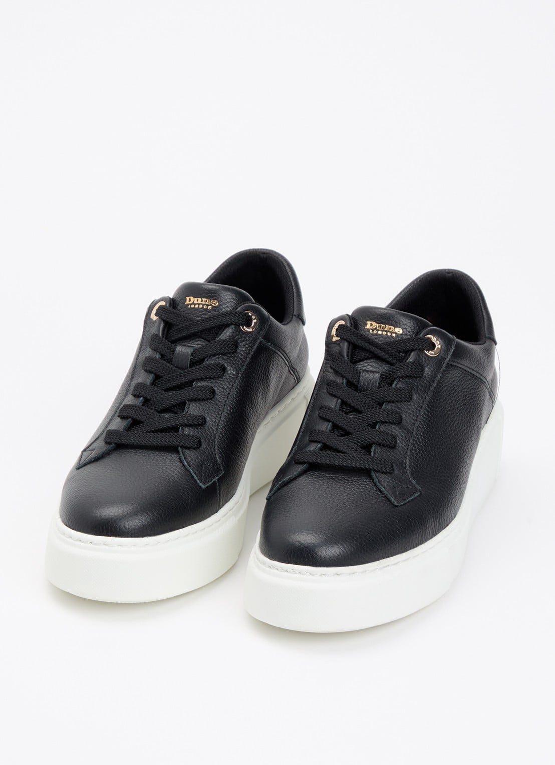 Dune London Evienne sneaker met plateauzool - detail 3 zwart