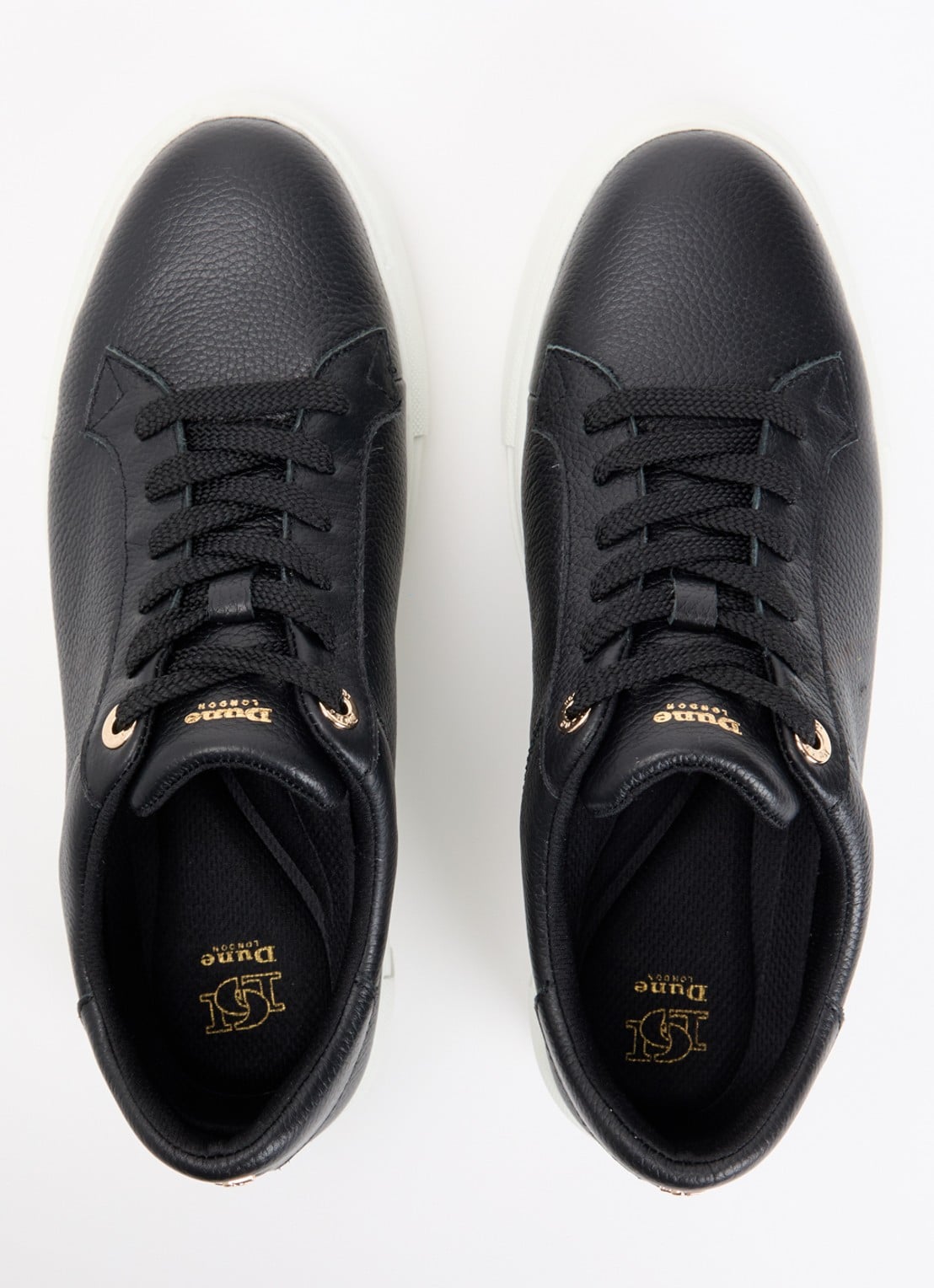 Dune London Evienne sneaker met plateauzool - detail 4 zwart