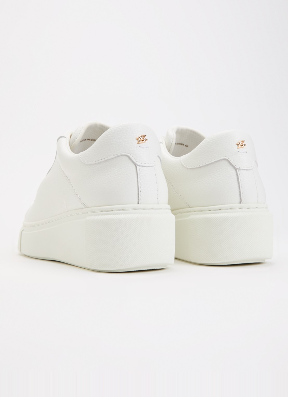 Dune London Evienne sneaker met plateauzool - achterkant 2 wit
