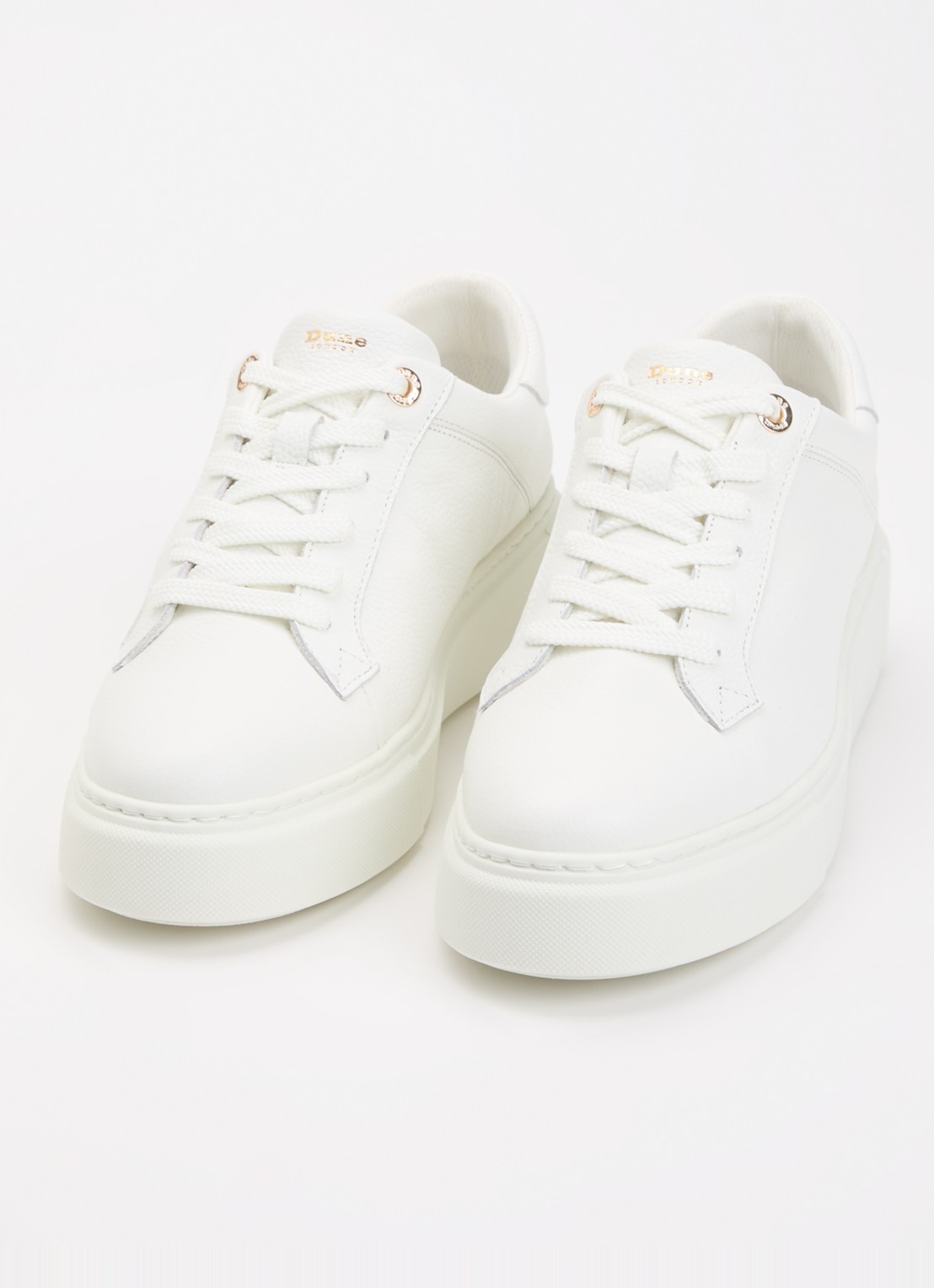 Dune London Evienne sneaker met plateauzool - detail 3 wit