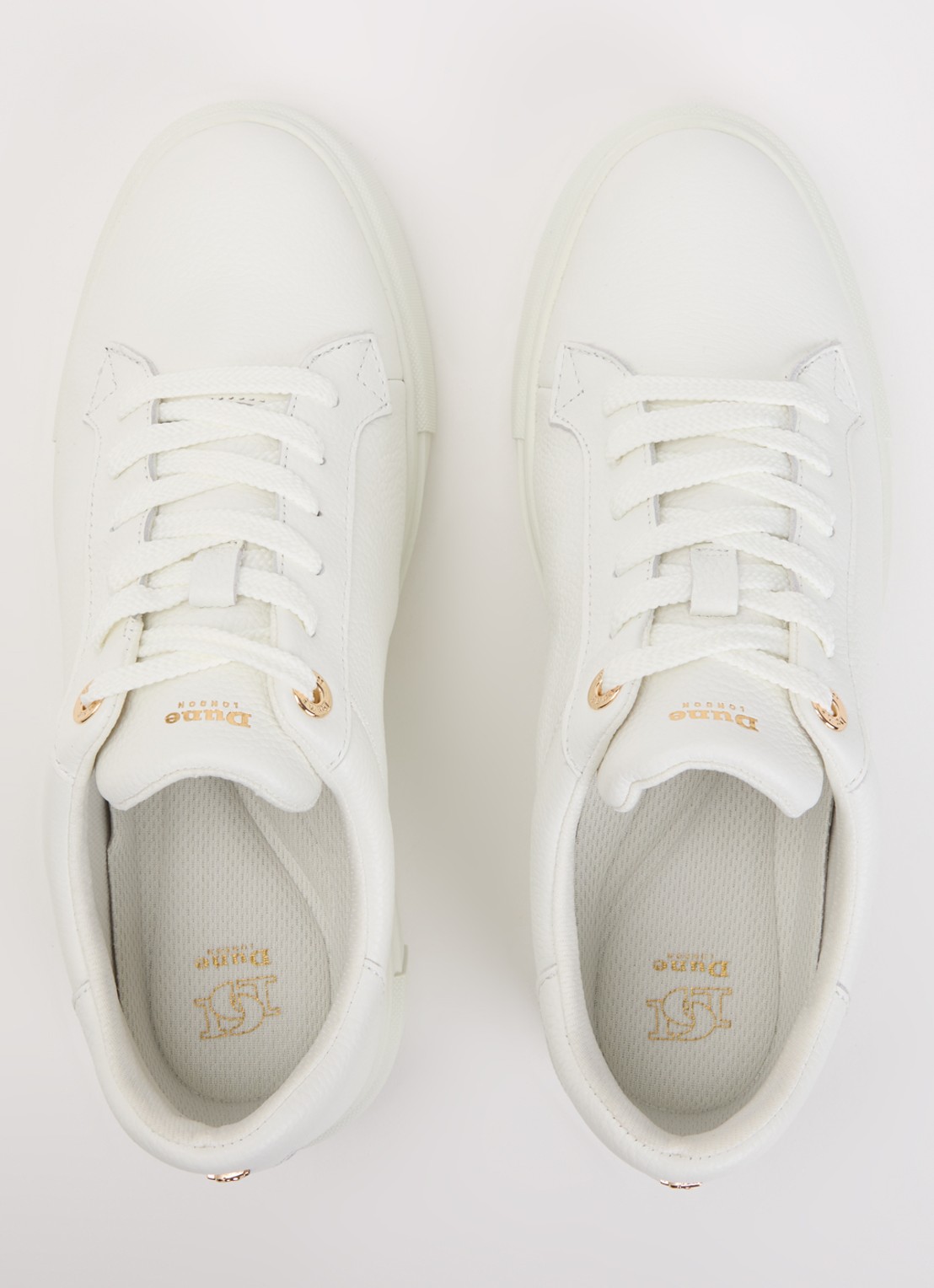 Dune London Evienne sneaker met plateauzool - detail 4 wit