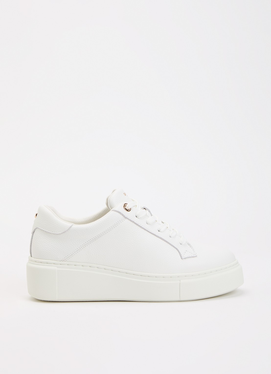 Dune London Evienne sneaker met plateauzool - voorkant wit