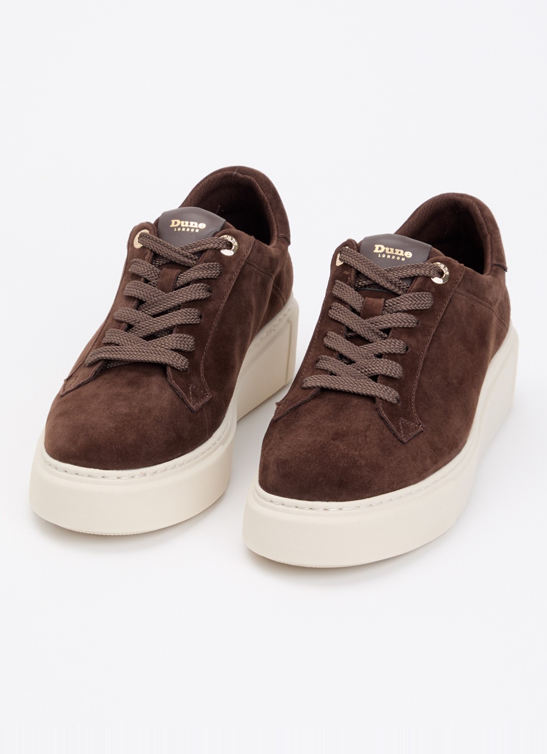 Dune London Evienne sneaker met plateauzool - detail 3 bruin
