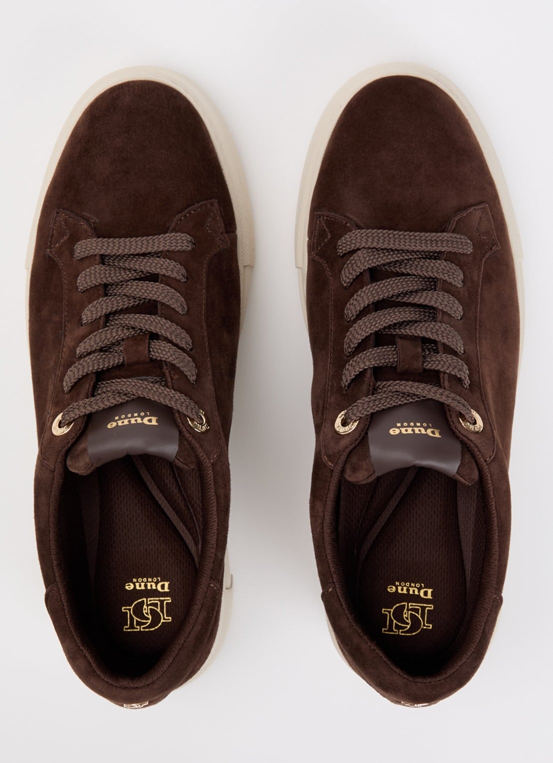 Dune London Evienne sneaker met plateauzool - detail 4 bruin