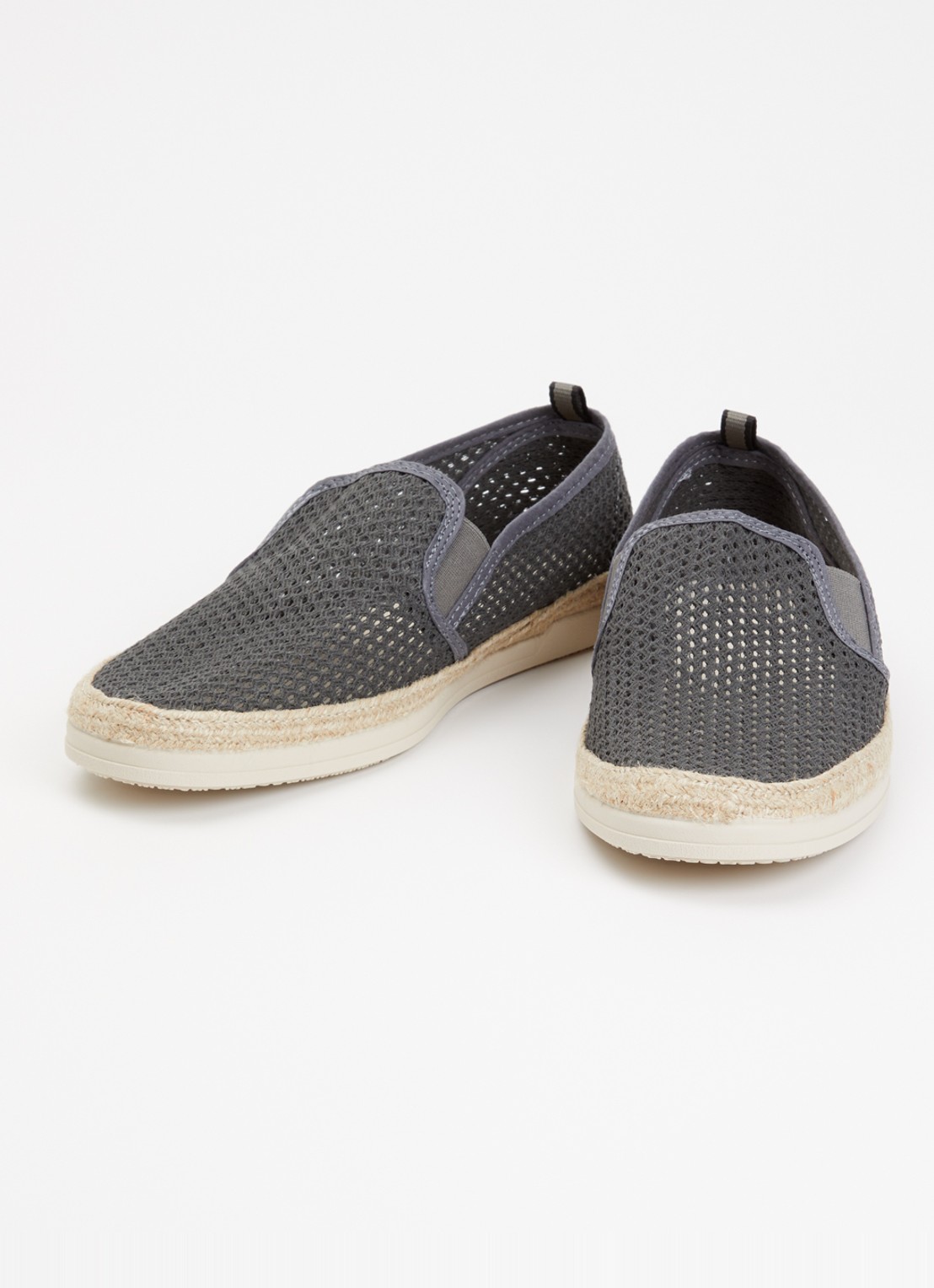 Dune London Fisherr slip-on van canvas - detail 2 antraciet
