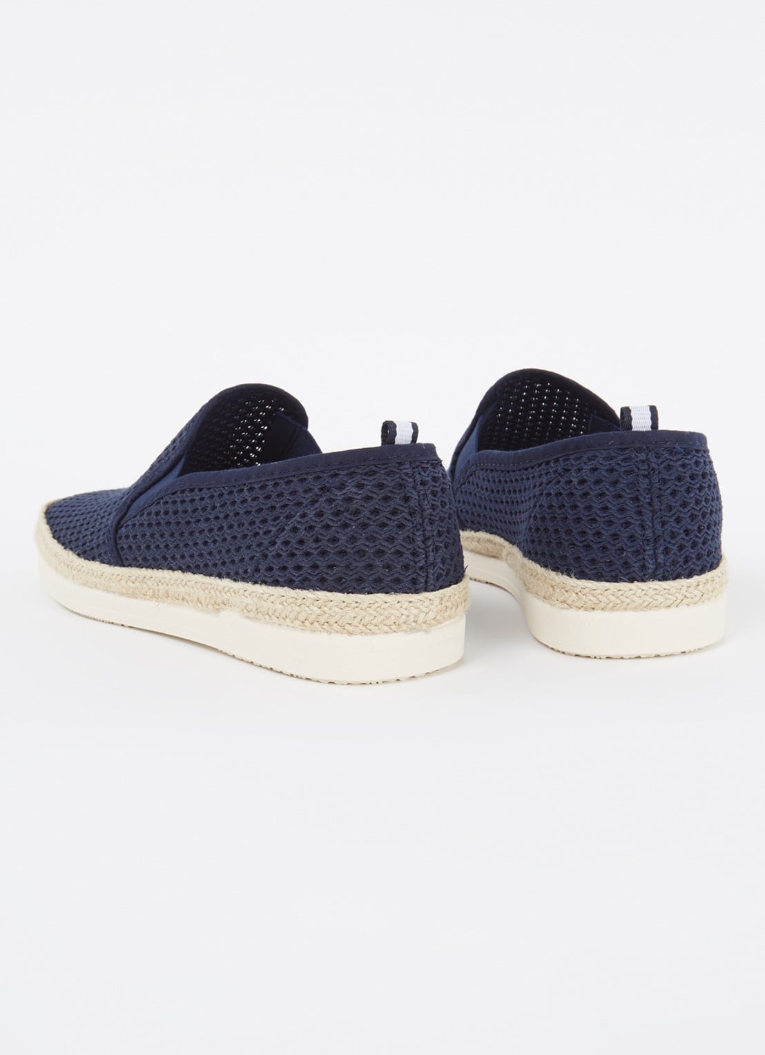 Dune London Fisherr slip-on van canvas - detail 3 donkerblauw