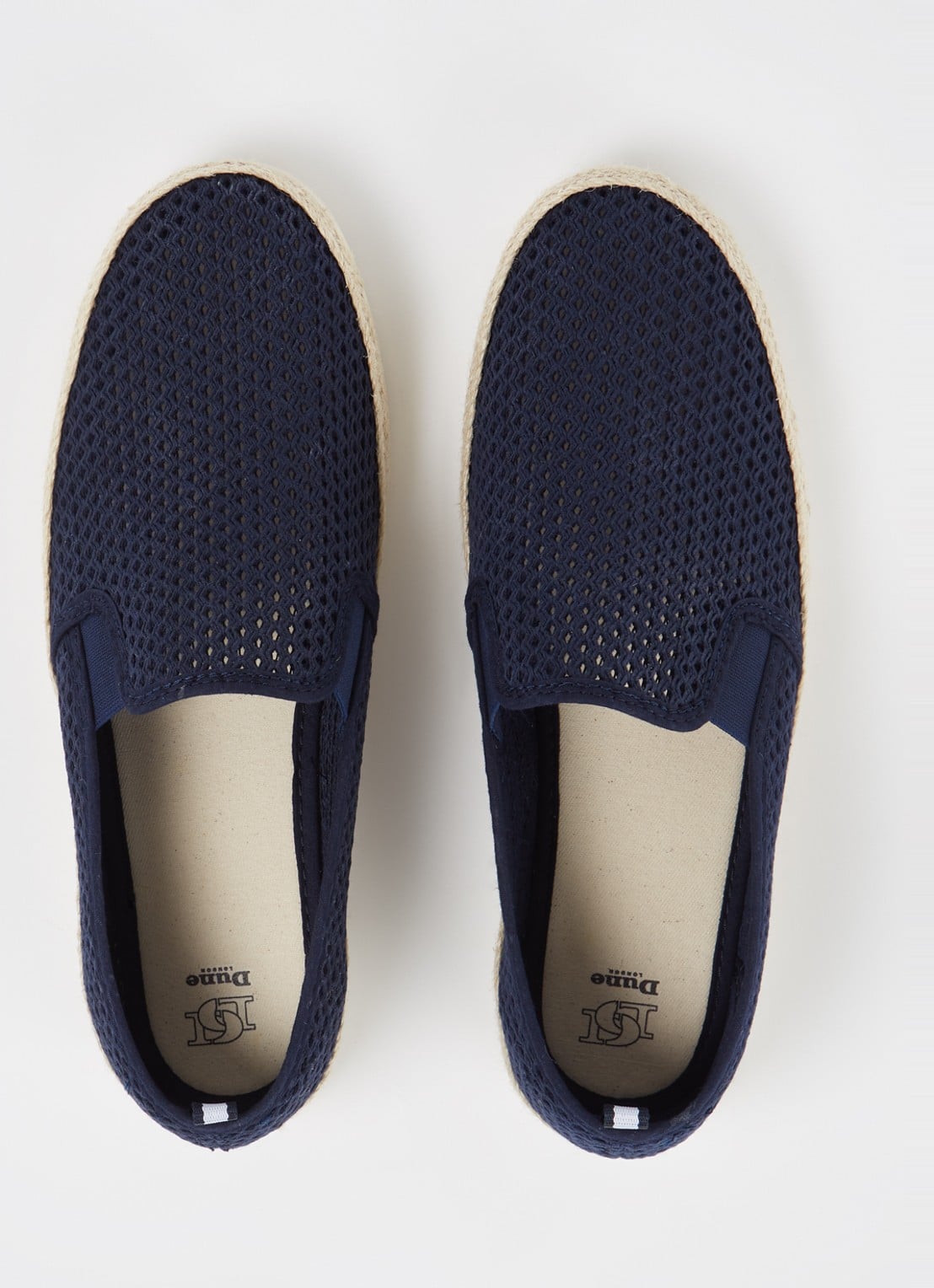 Dune London Fisherr slip-on van canvas - detail 4 donkerblauw