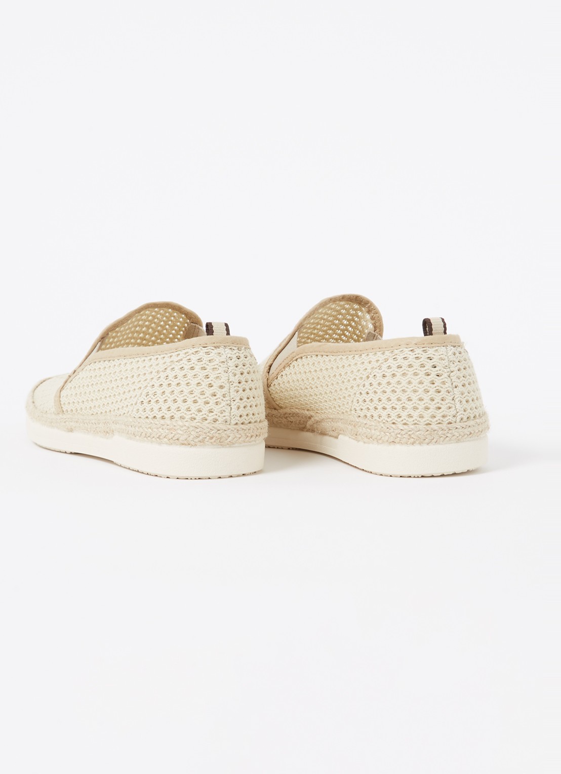 Dune London Fisherr slip-on van canvas - detail 2 donkerbeige