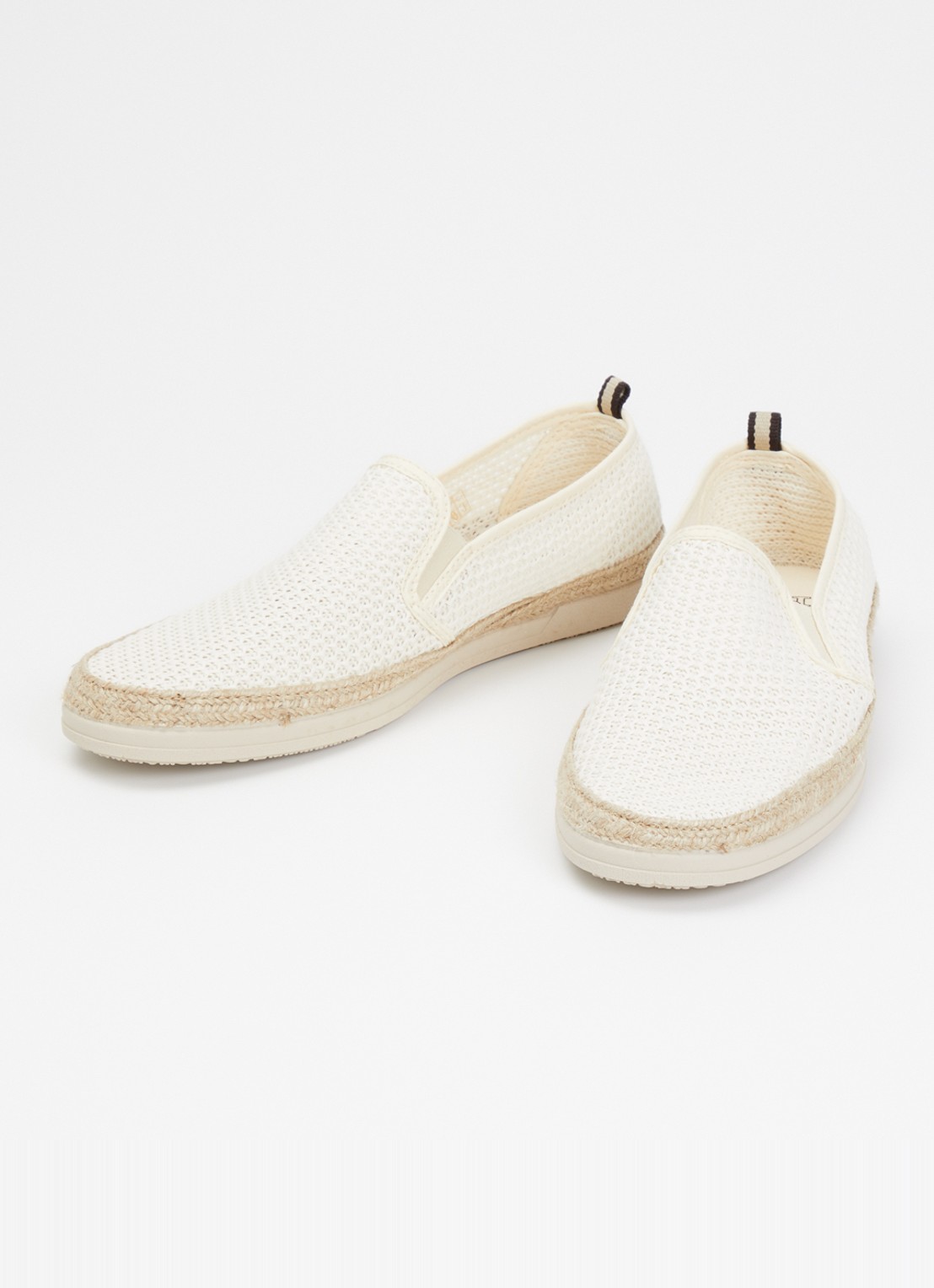 Dune London Fisherr slip-on van canvas - detail 3 gebroken wit