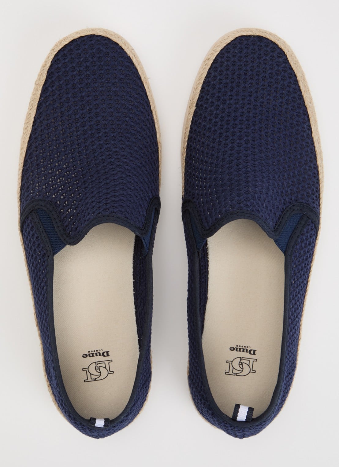 Dune London Fishers espadrilles met gebreid bovenwerk - detail 2 royalblauw