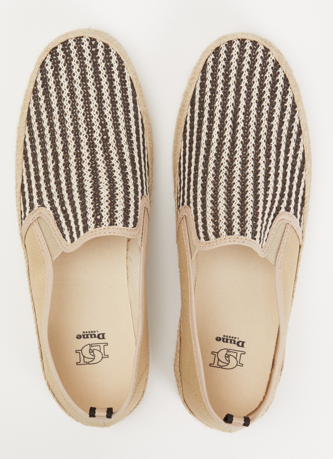Dune London Fishing espadrilles met gebreid bovenwerk - detail 4 beige
