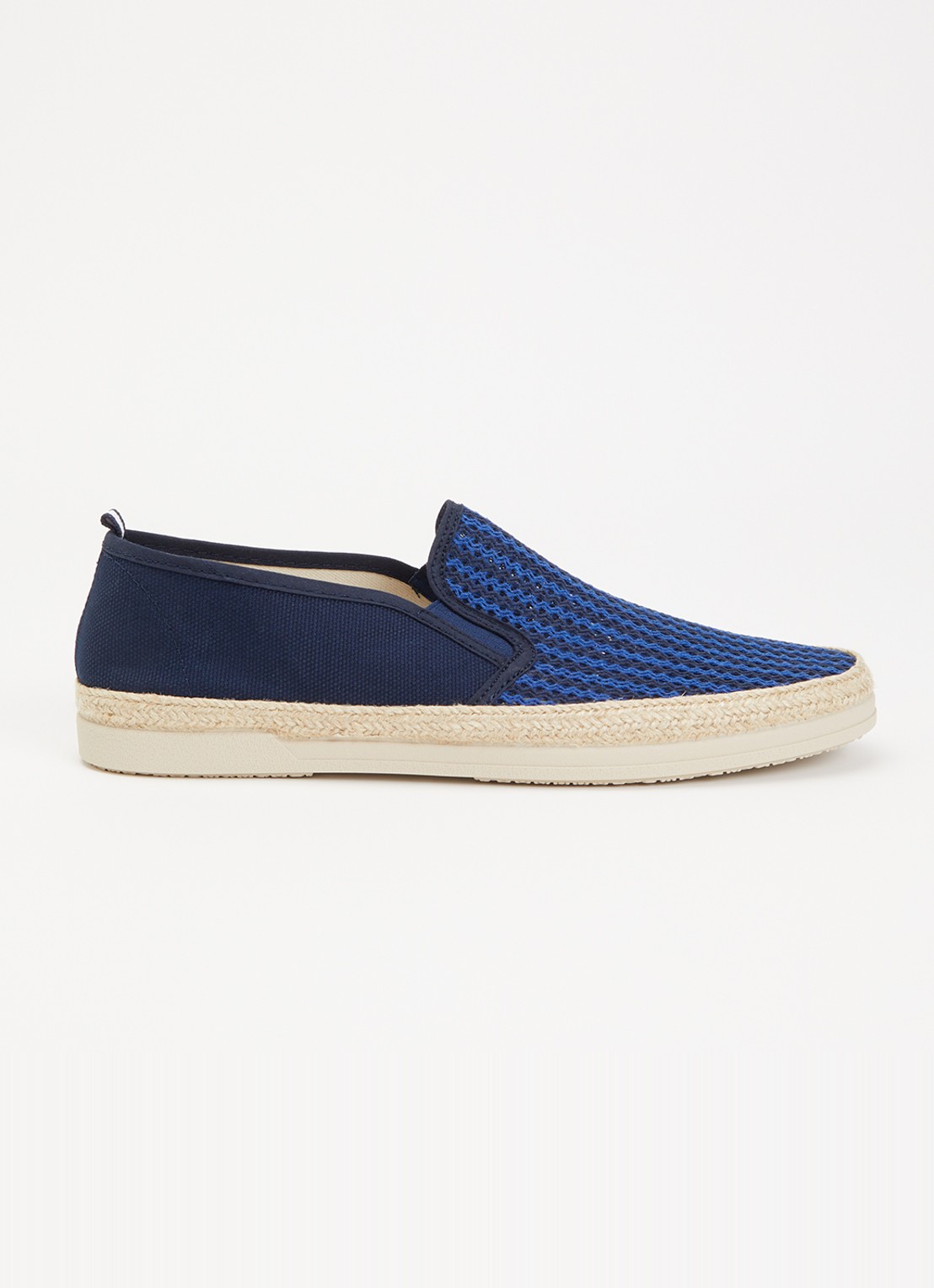 Dune London Fishing espadrilles met gebreid bovenwerk - voorkant 2 donkerblauw