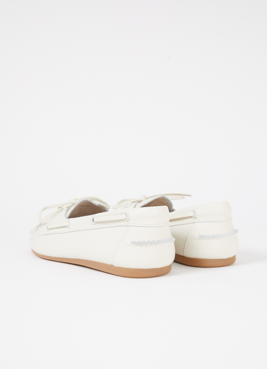 Dune London Gala bootschoen van leer - achterkant 2 gebroken wit