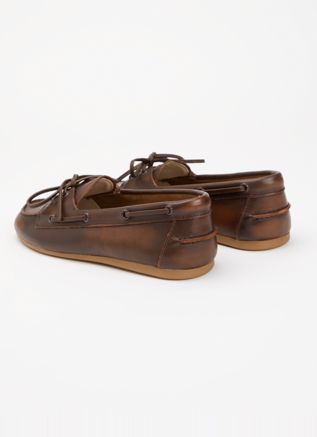 Dune London Gala bootschoen van leer - achterkant 5 bruin