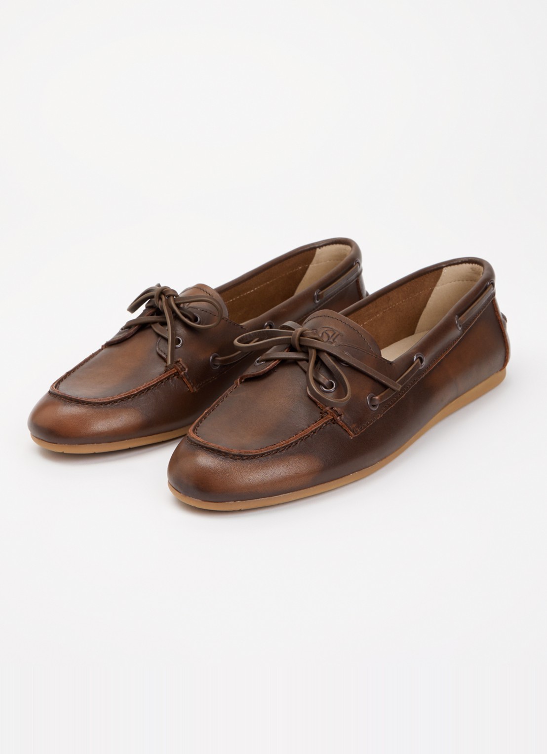 Dune London Gala bootschoen van leer - detail 2 bruin