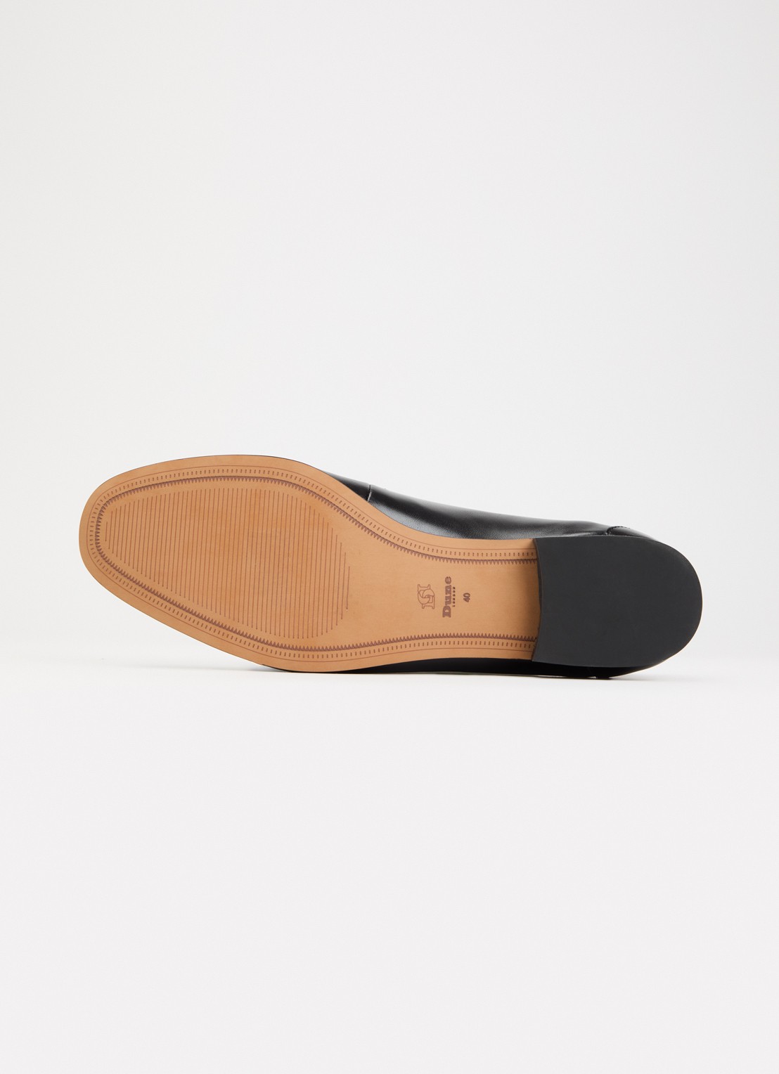 Dune London Gateway loafer van leer met franjes - detail 3 zwart