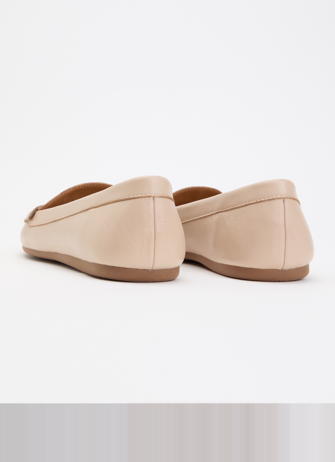 Dune London Geen mocassin van leer met franjes - achterkant roze