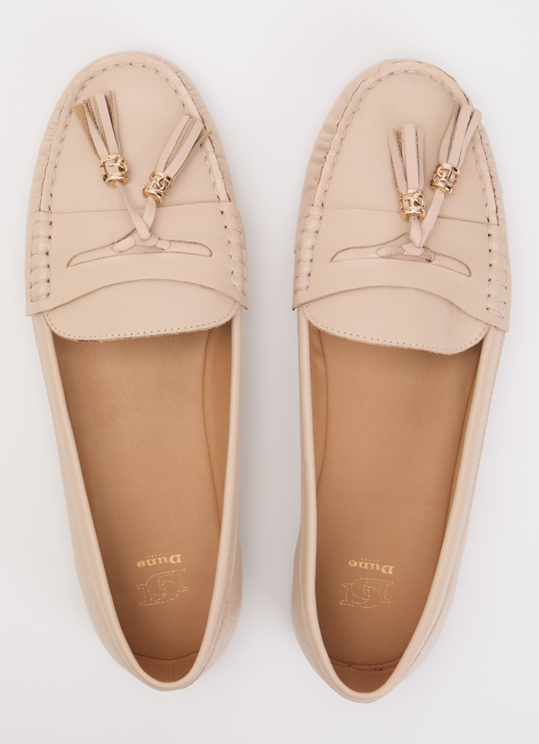 Dune London Geen mocassin van leer met franjes - detail 4 roze
