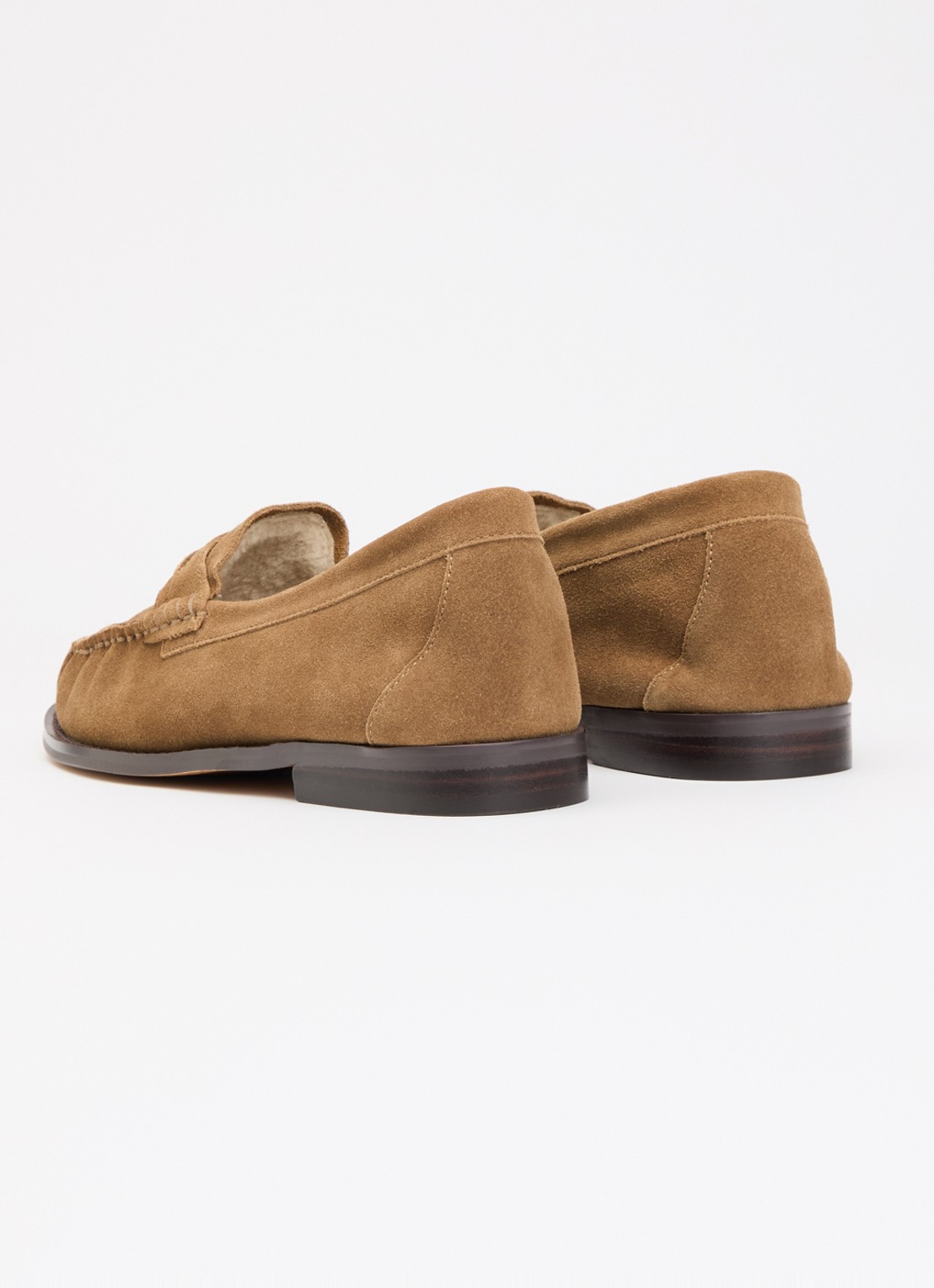 Dune London Genuinee mocassin van suède - achterkant 4 zand
