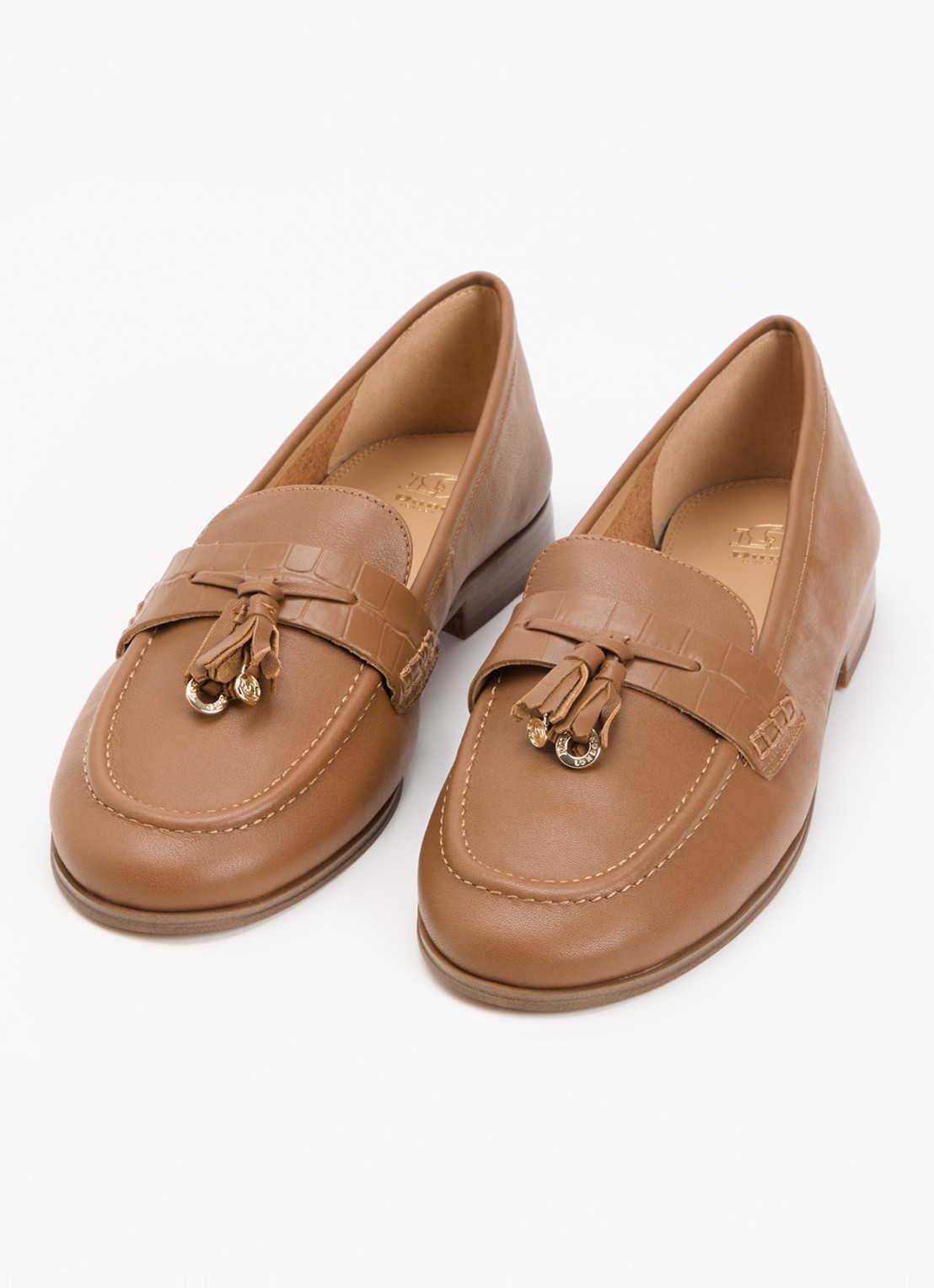 Dune London Giavonni loafer van leer - detail 3 bruin