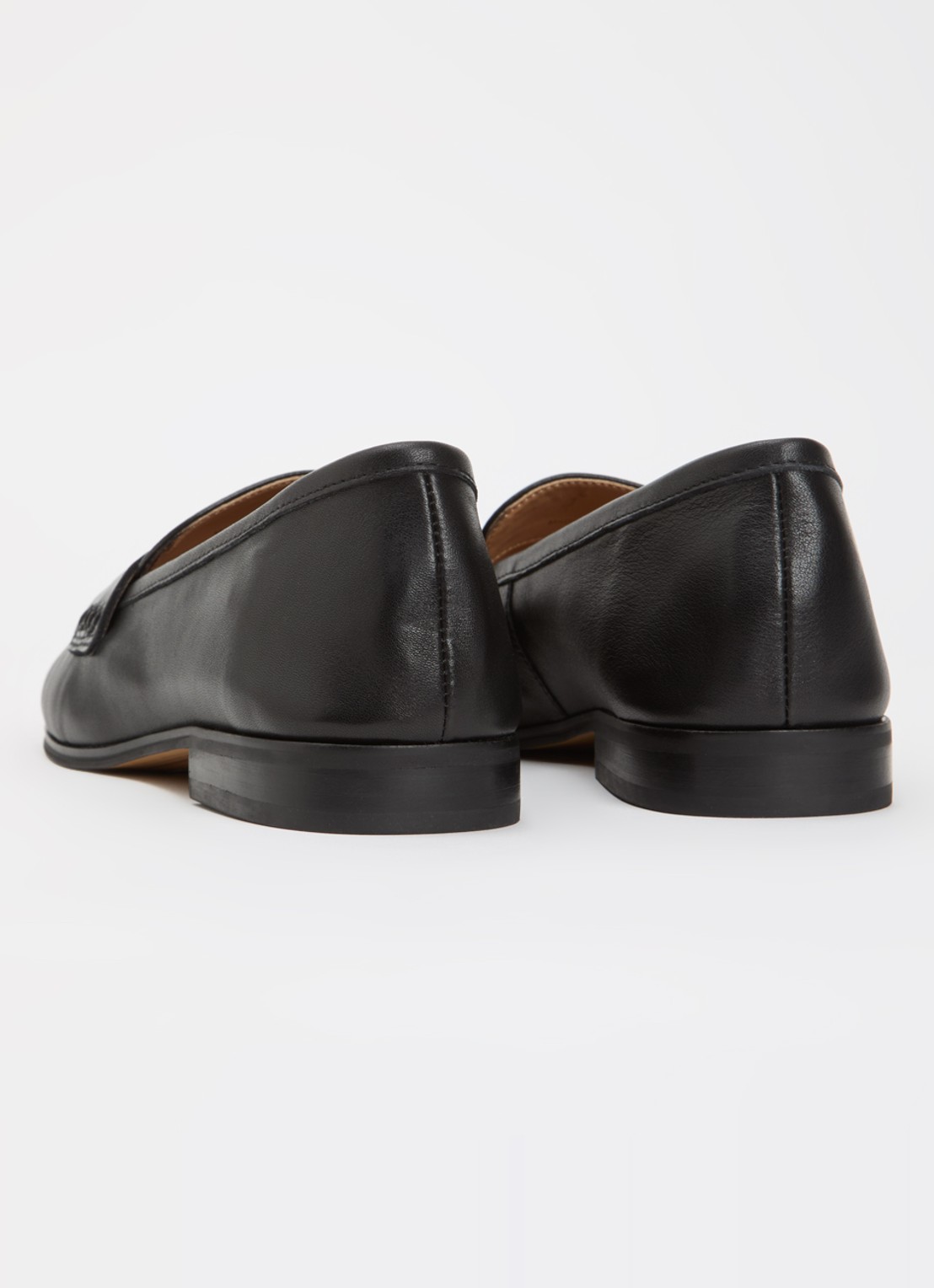 Dune London Giavonni loafer van leer - achterkant zwart