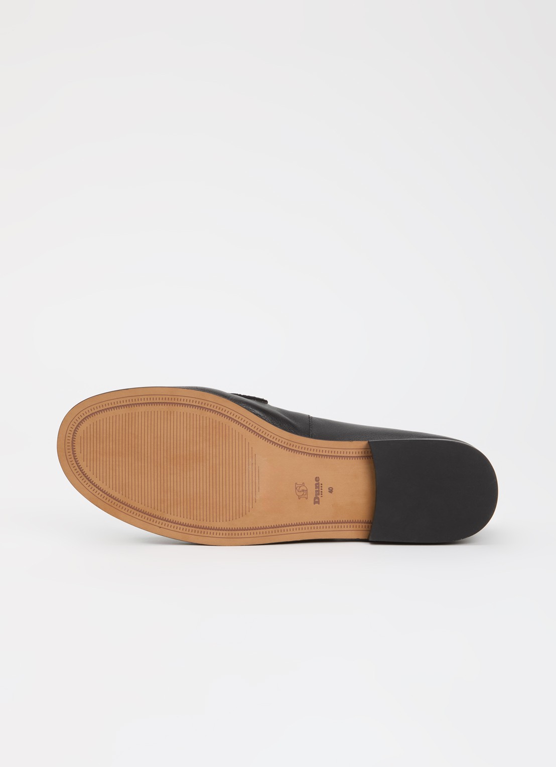 Dune London Giavonni loafer van leer - detail 4 zwart