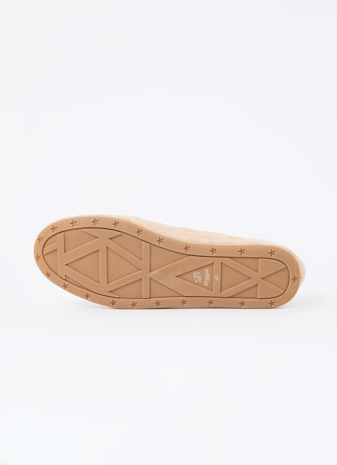 Dune London Gina loafer van leer met logo - detail 5 beige