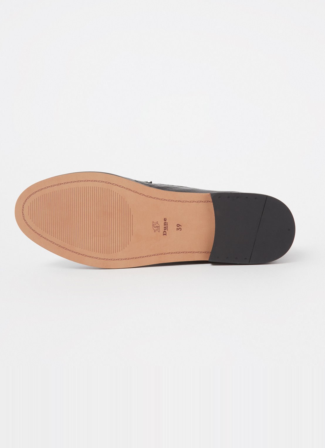 Dune London Ginelli loafer van leer  - detail 3 zwart