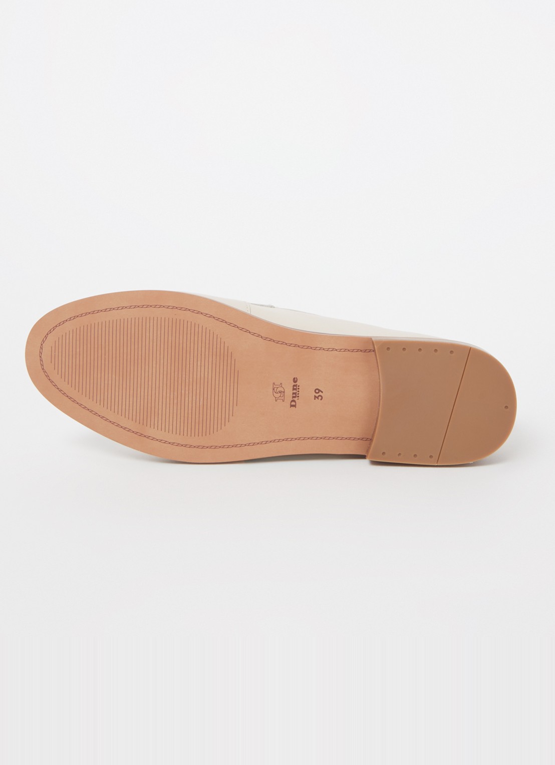 Dune London Ginelli loafer van leer  - detail 5 creme