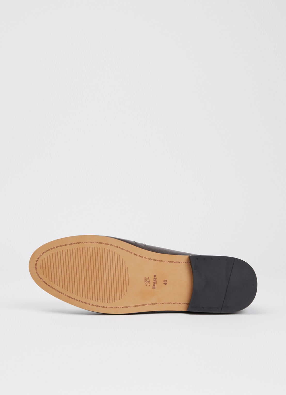 Dune London Ginelli loafer van leer  - detail 5 donkerbruin
