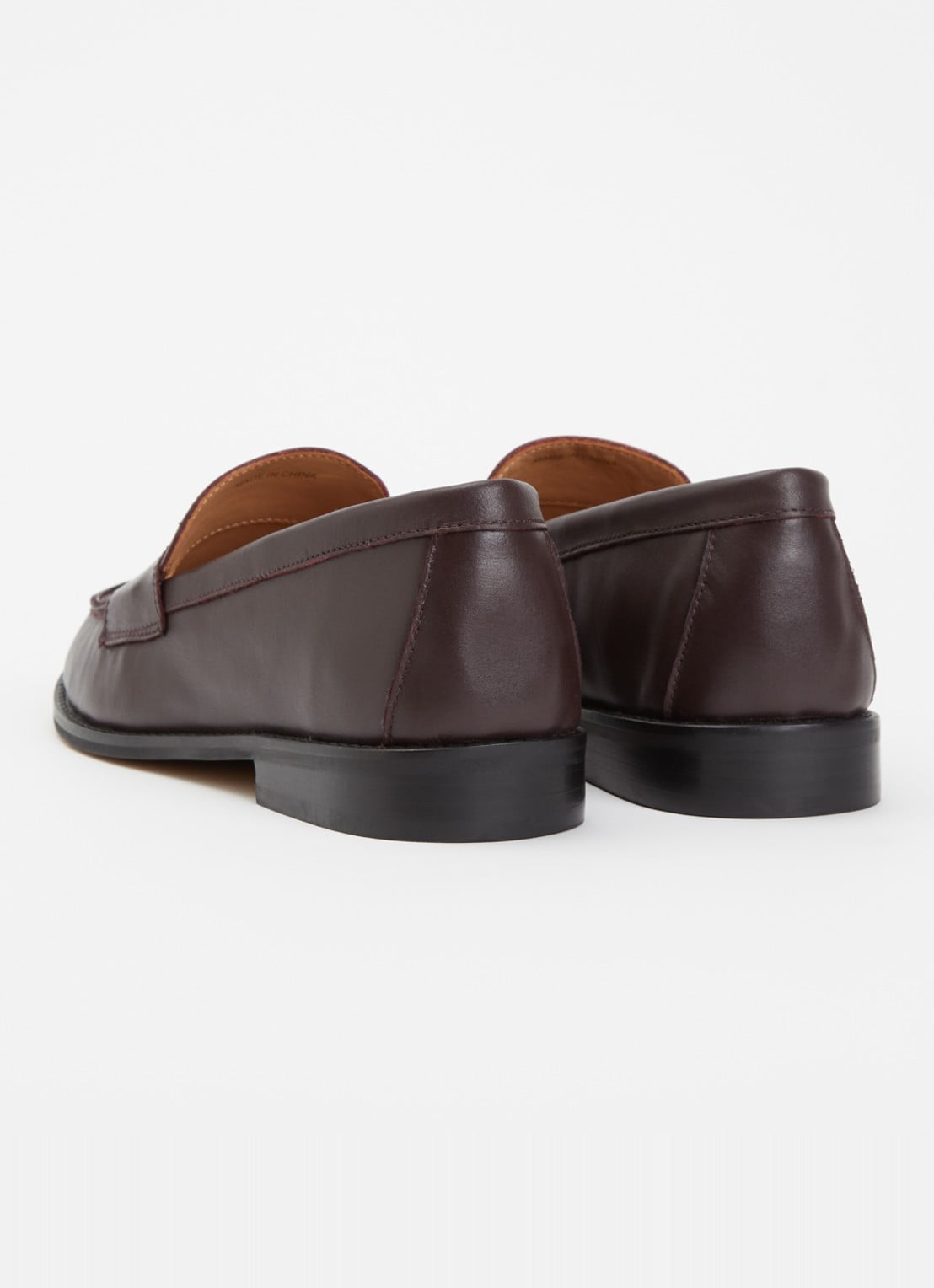 Dune London Ginelli loafer van leer  - achterkant 2 bordeauxrood