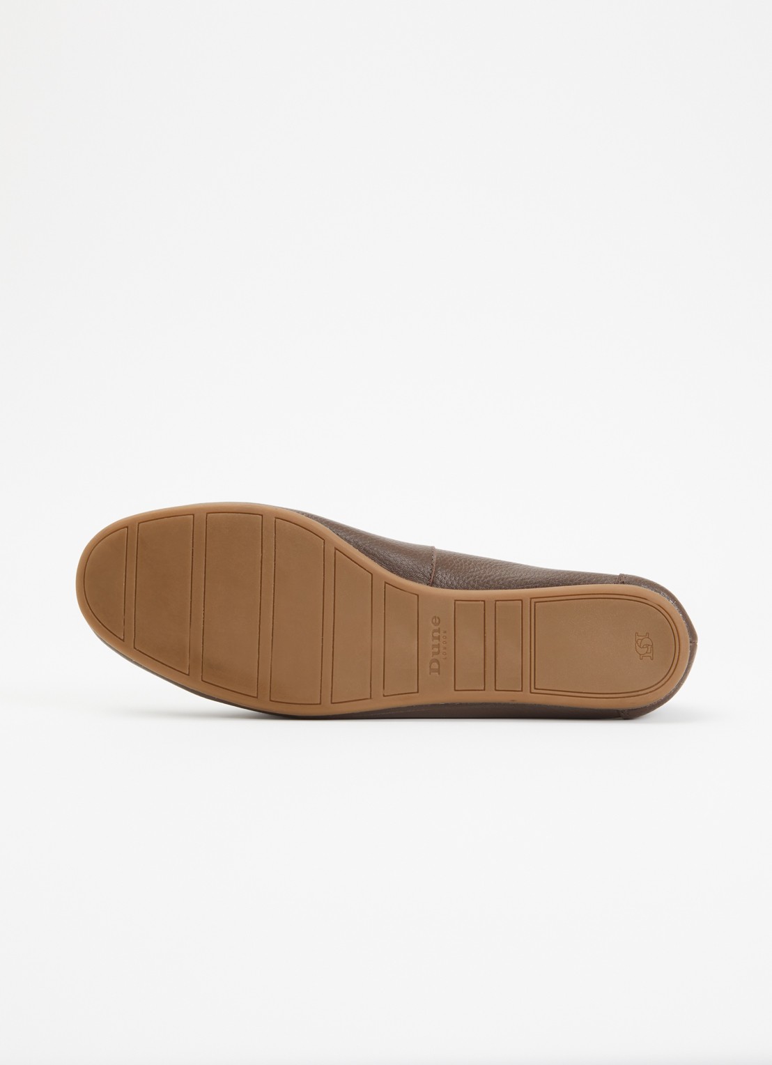 Dune London Girella mocassin van leer met strikdetail - detail 4 chocoladebruin