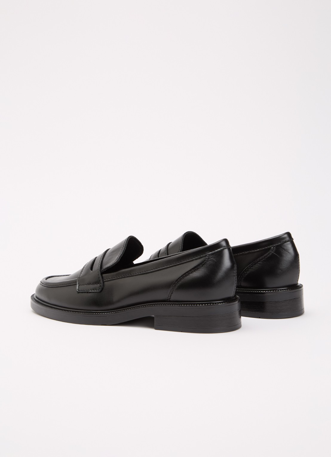 Dune London Giya loafer van leer - achterkant 5 zwart