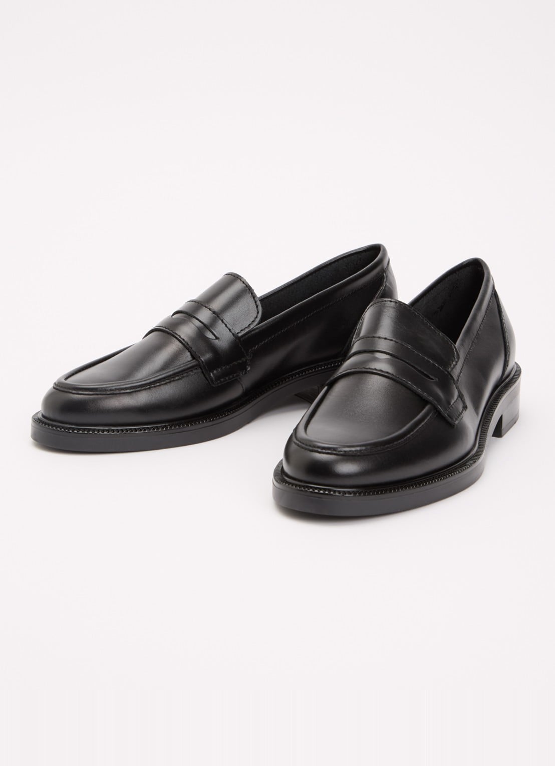 Dune London Giya loafer van leer - detail zwart