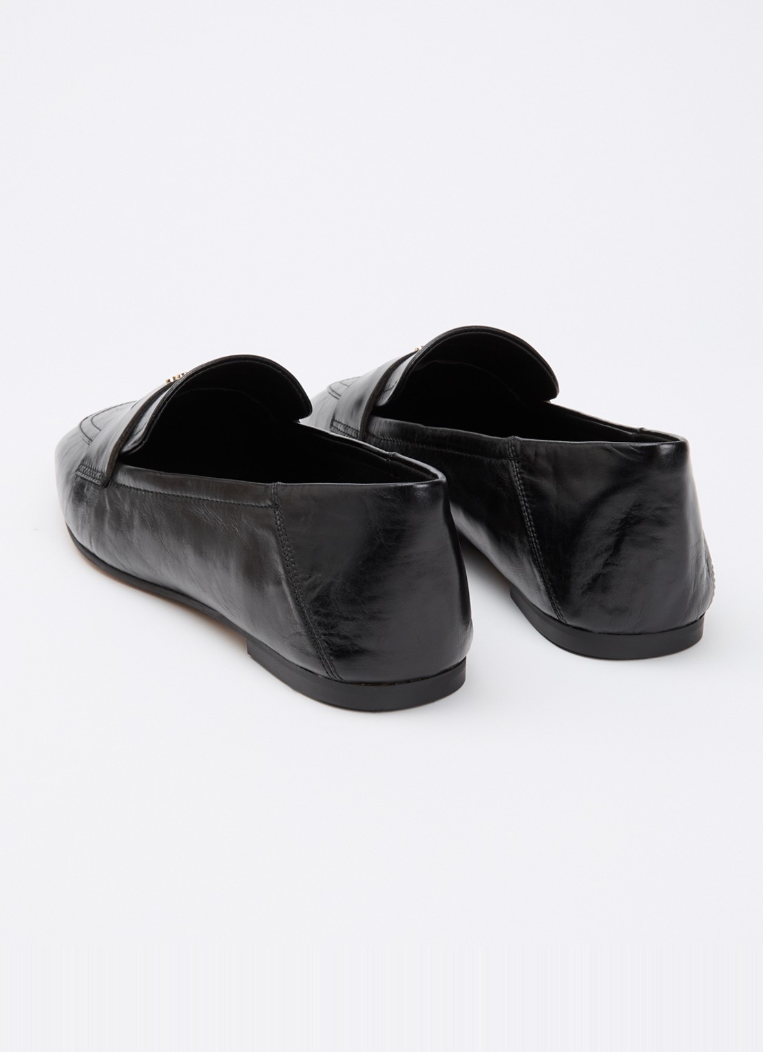 Dune London Glances loafer van leer - achterkant 5 zwart