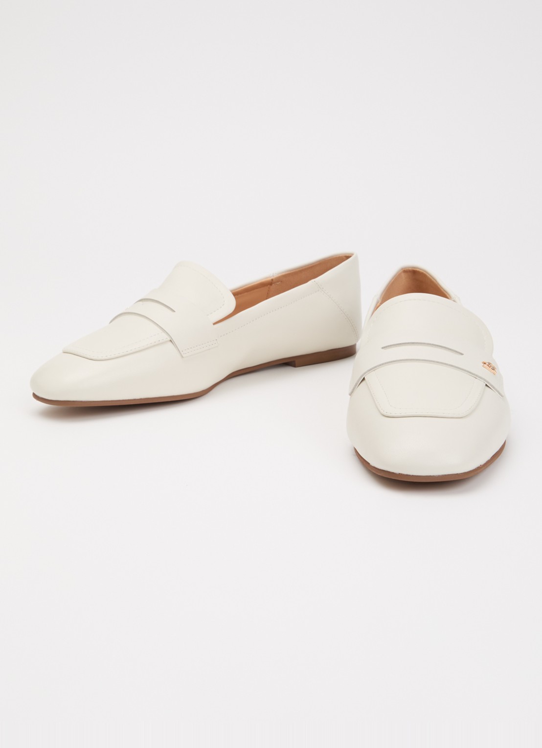 Dune London Glances loafer van leer - detail 3 wit