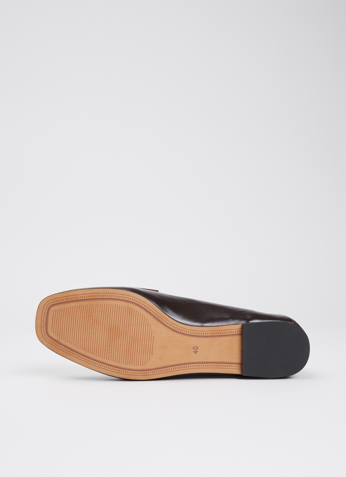 Dune London Glances loafer van leer - detail 5 donkerbruin
