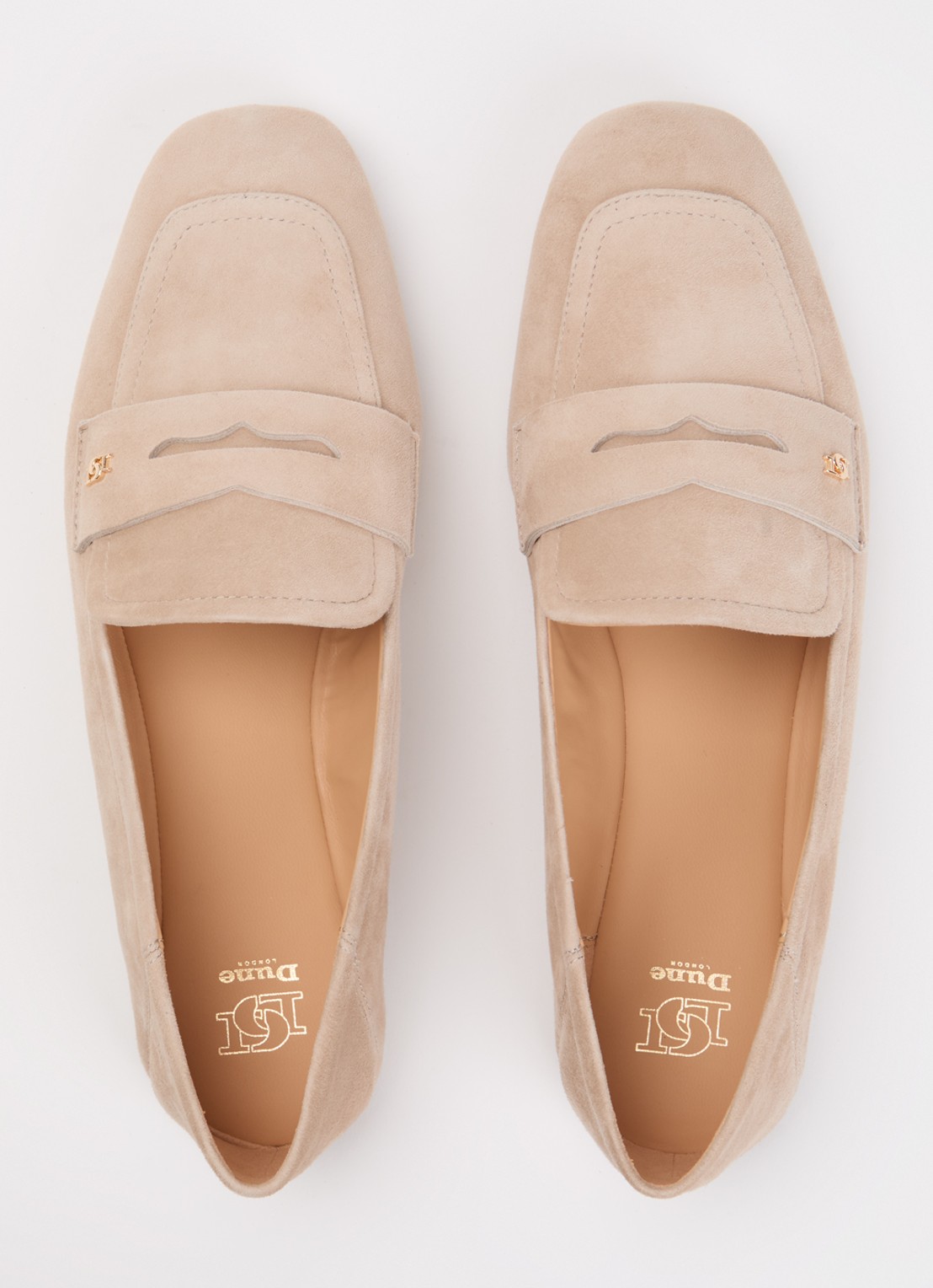 Dune London Glances loafer van leer - detail 2 beige