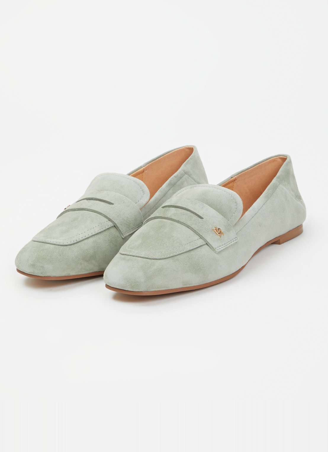 Dune London Glances loafer van leer - detail 3 groen