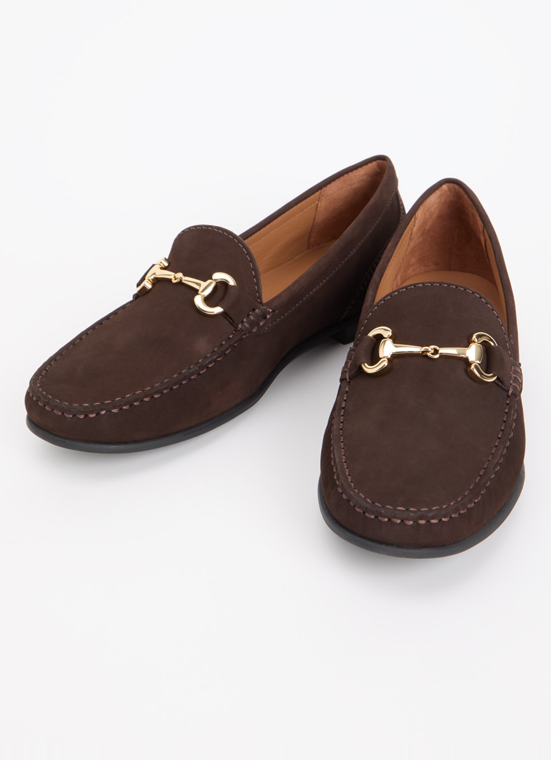 Dune London Glena loafer - detail donkerbruin
